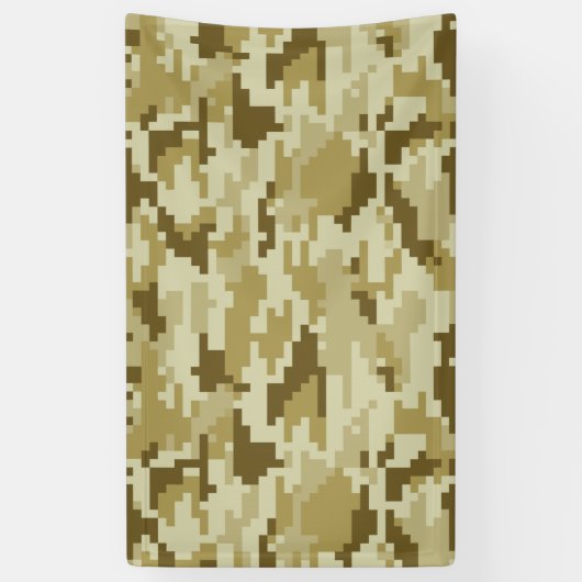 8-bits Pixel Digital Desert Camouflage / Camo Spandoek (Verticaal)
