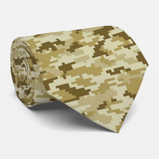 8-bits Pixel Digital Desert Camouflage / Camo Stropdas (Opgerold)