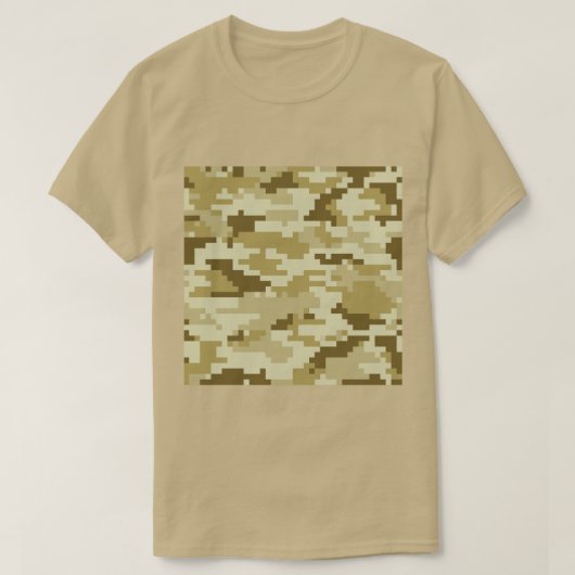 8-bits Pixel Digital Desert Camouflage / Camo T-shirt (Design voorkant)