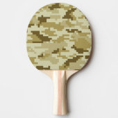 8-bits Pixel Digital Desert Camouflage / Camo Tafeltennisbatje (Voorkant)
