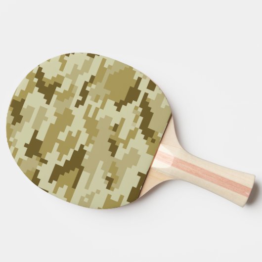 8-bits Pixel Digital Desert Camouflage / Camo Tafeltennisbatje (Zijkant)
