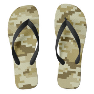 8-bits Pixel Digital Desert Camouflage / Camo Teenslippers