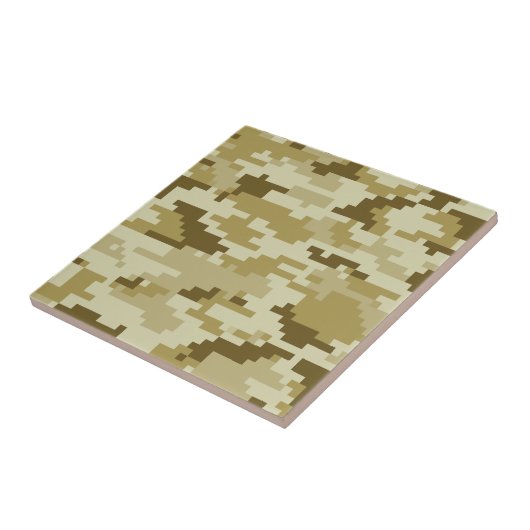 8-bits Pixel Digital Desert Camouflage / Camo Tegeltje (Zijkant)