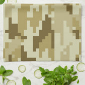 8-bits Pixel Digital Desert Camouflage / Camo Theedoek (Gevouwen)
