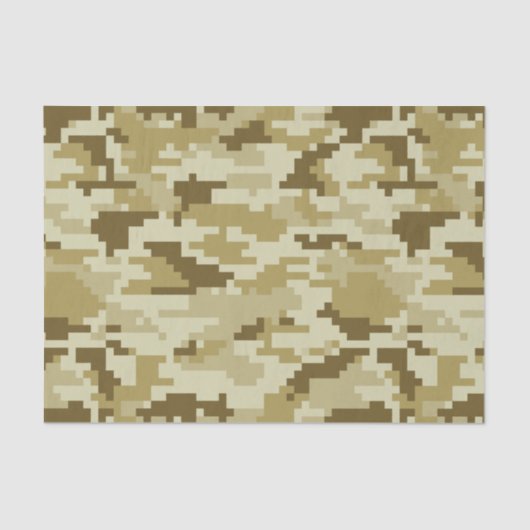 8-bits Pixel Digital Desert Camouflage / Camo Tissuepapier (Voorkant)