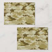 8-bits Pixel Digital Desert Camouflage / Camo Visitekaartje (Voorkant / Achterkant)