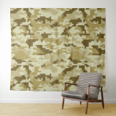 8-bits Pixel Digital Desert Camouflage / Camo Wandkleed (In Situ (horizontaal))