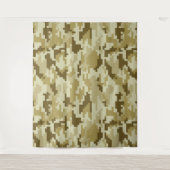 8-bits Pixel Digital Desert Camouflage / Camo Wandkleed (Voorkant)