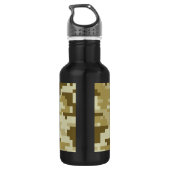 8-bits Pixel Digital Desert Camouflage / Camo Waterfles (Achterkant)