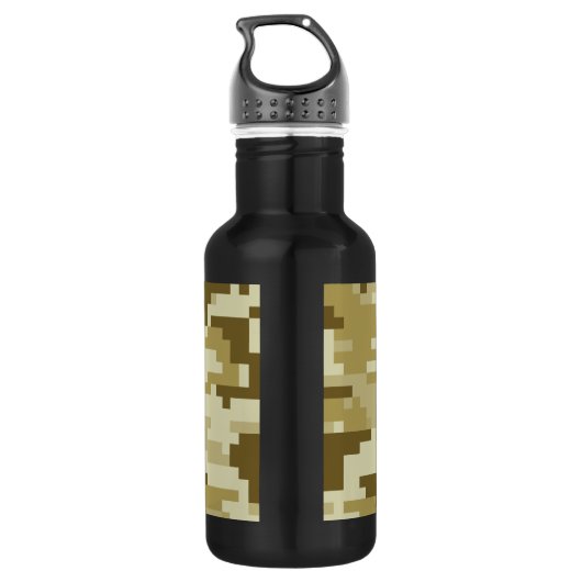 8-bits Pixel Digital Desert Camouflage / Camo Waterfles (Achterkant)