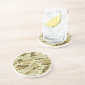 8-bits Pixel Digital Desert Camouflage / Camo Zandsteen Onderzetter (Zijkant)