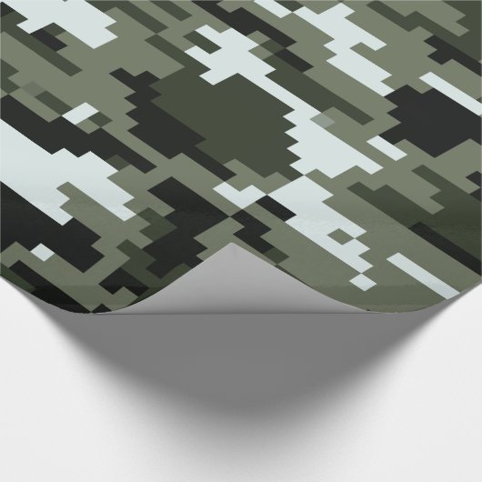 8-bits Pixel Digital Urban Camouflage / Camo Cadeaupapier (Hoek)
