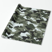 8-bits Pixel Digital Urban Camouflage / Camo Cadeaupapier (Uitgerold)