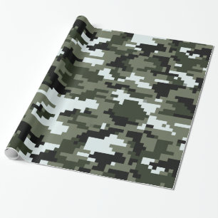 8-bits Pixel Digital Urban Camouflage / Camo Cadeaupapier