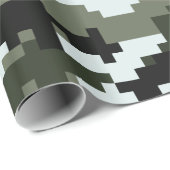 8-bits Pixel Digital Urban Camouflage / Camo Cadeaupapier (Rol Hoek)