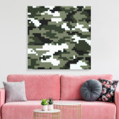 8-bits Pixel Digital Urban Camouflage / Camo Canvas Afdruk (Insitu (Woonkamer))
