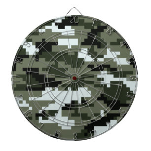8-bits Pixel Digital Urban Camouflage / Camo Dartbord