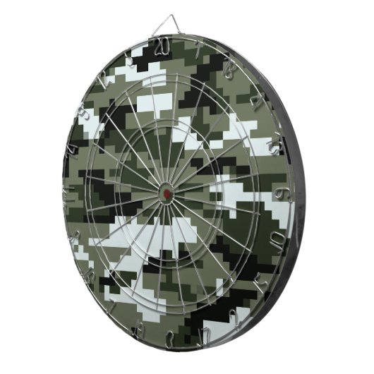 8-bits Pixel Digital Urban Camouflage / Camo Dartbord (Voorkant Rechts)