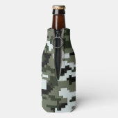 8-bits Pixel Digital Urban Camouflage / Camo Flesjeskoeler (Fles Achterkant)