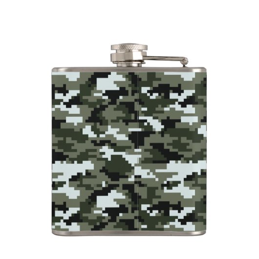 8-bits Pixel Digital Urban Camouflage / Camo Heupfles (Achterkant)