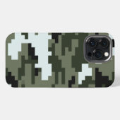 8-bits Pixel Digital Urban Camouflage / Camo iPhone Hoesje (Achterkant horizontaal)