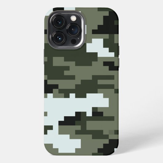 8-bits Pixel Digital Urban Camouflage / Camo iPhone Hoesje (Achterkant)