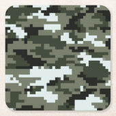 8-bits Pixel Digital Urban Camouflage / Camo Kartonnen Onderzetters (Voorkant)