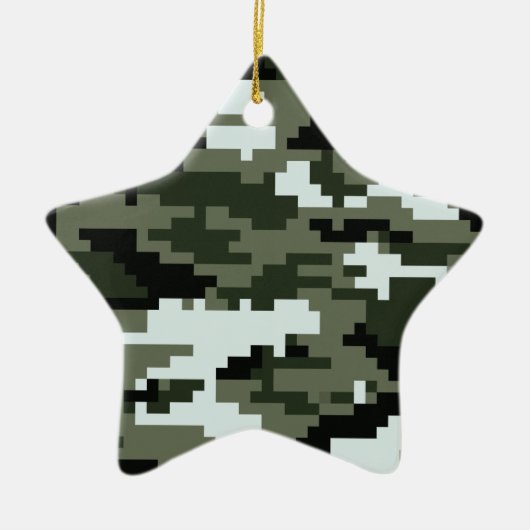 8-bits Pixel Digital Urban Camouflage / Camo Keramisch Ornament (Voorkant)