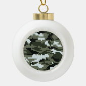 8-bits Pixel Digital Urban Camouflage / Camo Keramische Bal Ornament (Voorkant)