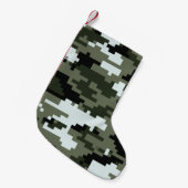 8-bits Pixel Digital Urban Camouflage / Camo Kleine Kerstsok (Voorkant (Hangend))