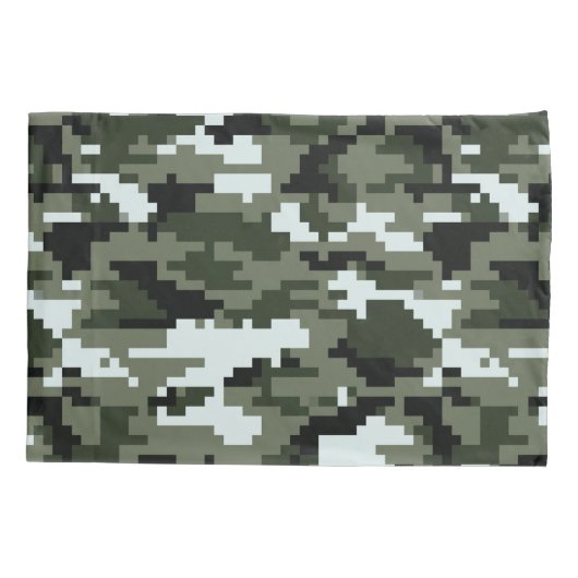 8-bits Pixel Digital Urban Camouflage / Camo Kussensloop (Achterkant)
