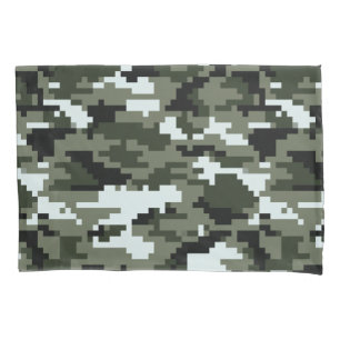 8-bits Pixel Digital Urban Camouflage / Camo Kussensloop