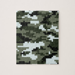 8-bits Pixel Digital Urban Camouflage / Camo Legpuzzel