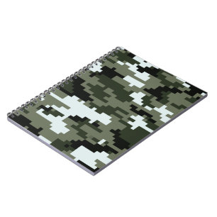 8-bits Pixel Digital Urban Camouflage / Camo Notitieboek