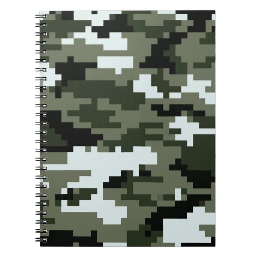8-bits Pixel Digital Urban Camouflage / Camo Notitieboek (Voorkant)