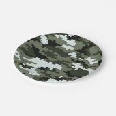 8-bits Pixel Digital Urban Camouflage / Camo Papieren Bordje (Gekanteld)