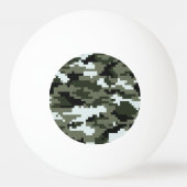 8-bits Pixel Digital Urban Camouflage / Camo Pingpongbal (Achterkant)