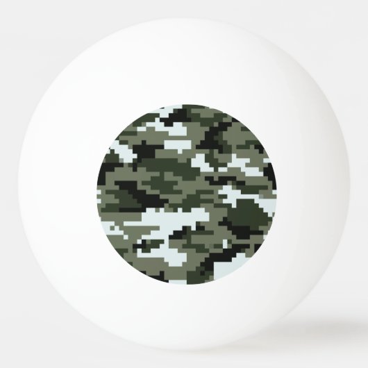 8-bits Pixel Digital Urban Camouflage / Camo Pingpongbal (Achterkant)