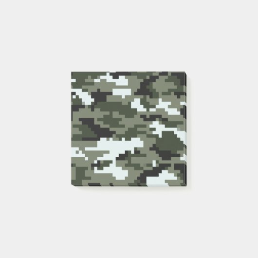 8-bits Pixel Digital Urban Camouflage / Camo Post-it® Notes (Voorkant)