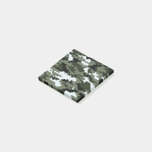 8-bits Pixel Digital Urban Camouflage / Camo Post-it® Notes (Schuin)