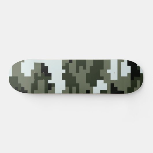 8-bits Pixel Digital Urban Camouflage / Camo Skateboard (Horizontaal)
