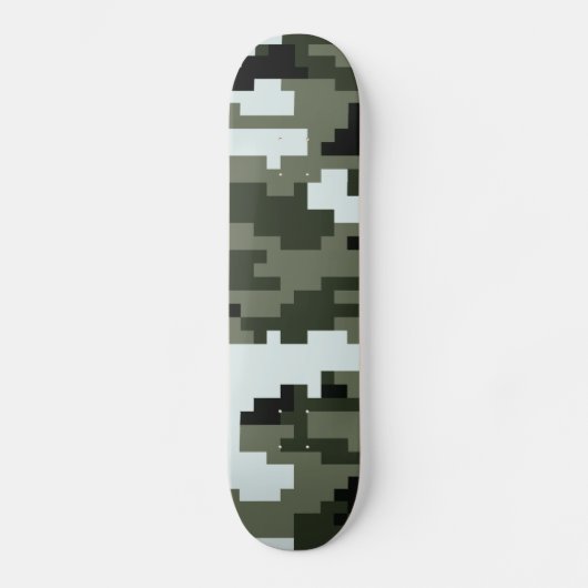 8-bits Pixel Digital Urban Camouflage / Camo Skateboard (Voorkant)