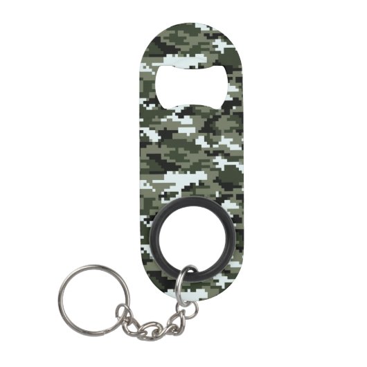 8-bits Pixel Digital Urban Camouflage / Camo Sleutelhanger Flessenopener (Voorkant)