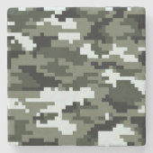 8-bits Pixel Digital Urban Camouflage / Camo Stenen Onderzetter (Voorkant)