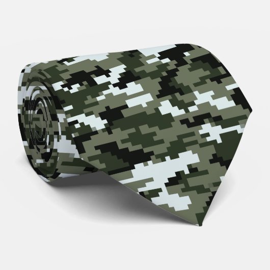 8-bits Pixel Digital Urban Camouflage / Camo Stropdas (Opgerold)