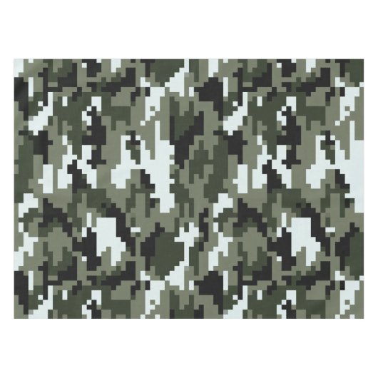 8-bits Pixel Digital Urban Camouflage / Camo Tafelkleed (Voorkant (Horizontaal))