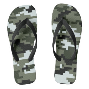 8-bits Pixel Digital Urban Camouflage / Camo Teenslippers
