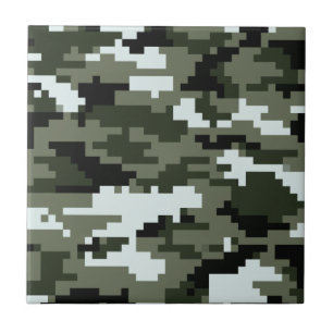 8-bits Pixel Digital Urban Camouflage / Camo Tegeltje
