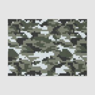 8-bits Pixel Digital Urban Camouflage / Camo Tissuepapier