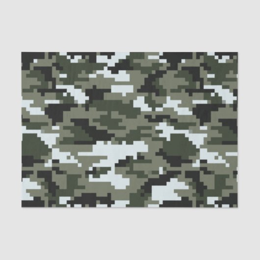 8-bits Pixel Digital Urban Camouflage / Camo Tissuepapier (Voorkant)